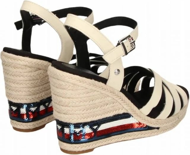 Sandale me platformë për femra, Tommy Hilfiger, krem