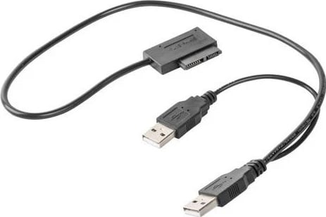 Adapter USB Gembird për SATA Slim SSD, e zezë