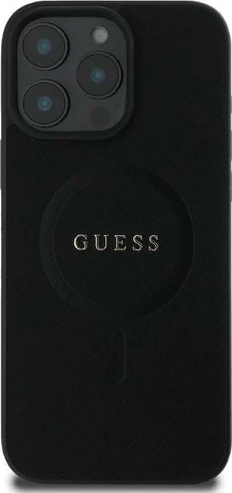 Mbështjellës Guess MagSafe iPhone 16 Pro, i zi