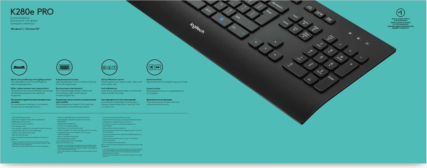 Tastierë Logitech K280e për Biznes, e Zezë