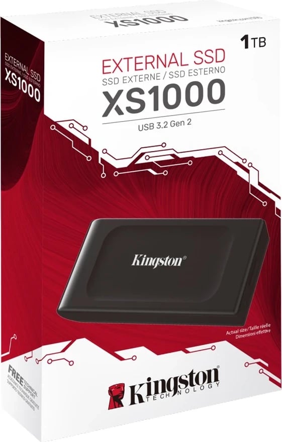 SSD Portativ Kingston Technology 1TB XS1000, USB 3.2 Gen 2