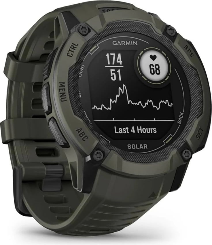 Smartwatch Garmin Instinct 2X Solar, 1.1",, 0.064GB, GPS, e gjelbër