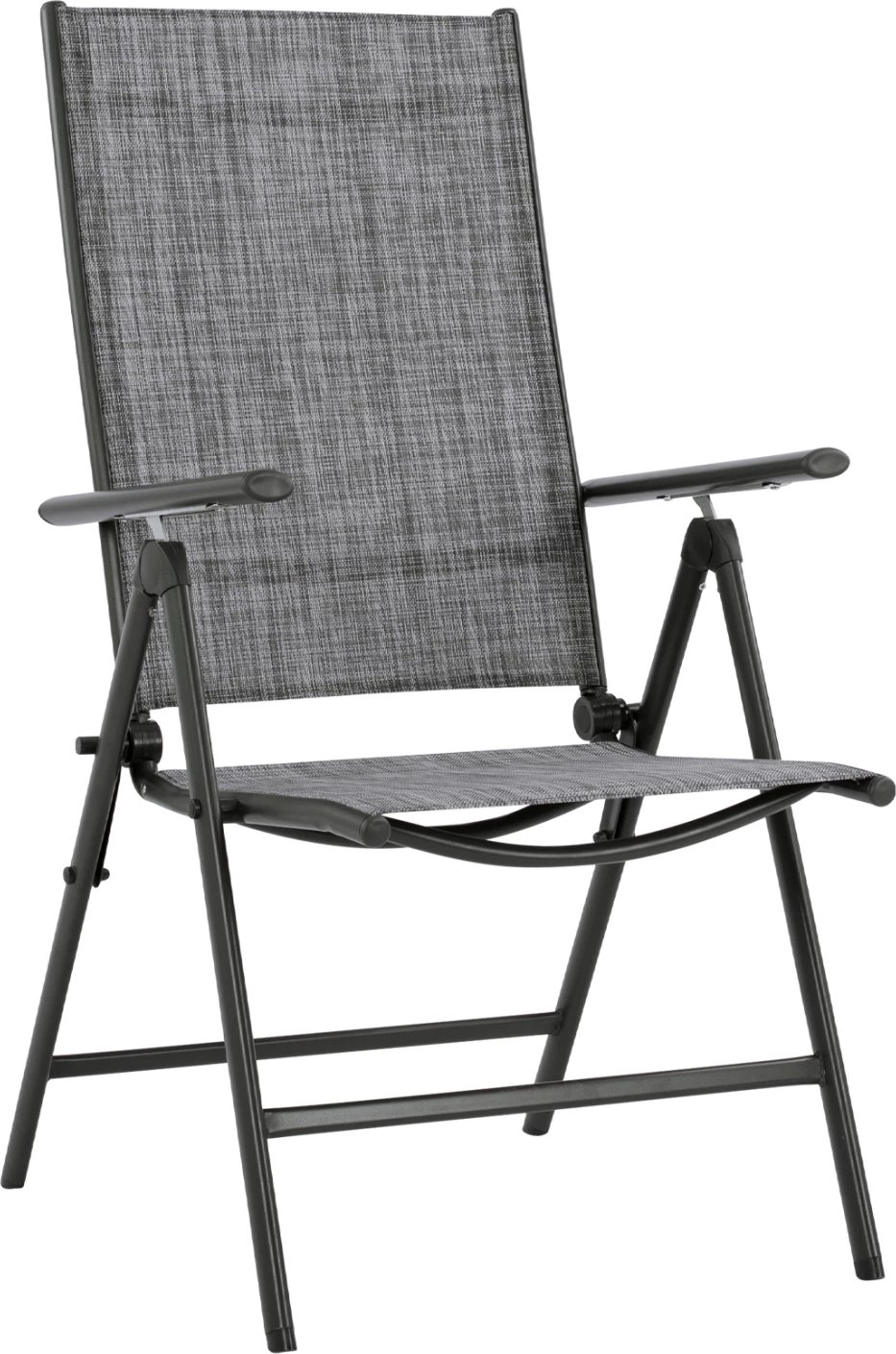 Karrige palosëse, 7 vende, ngjyrë metalike gri me tekstilene gri, FH5700.01, 55x70x103 cm, set prej 2 copë