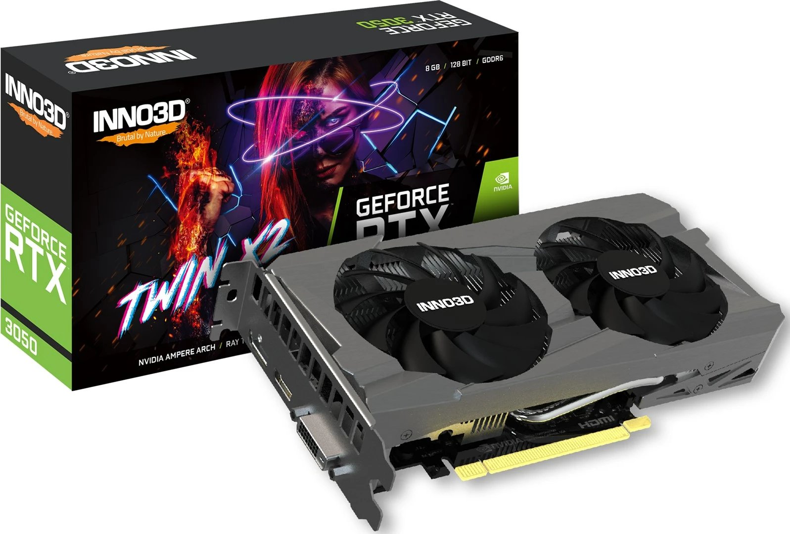 Kartë Grafike Inno3D GeForce RTX 3050 Twin X2, NVIDIA 8 GB GDDR6