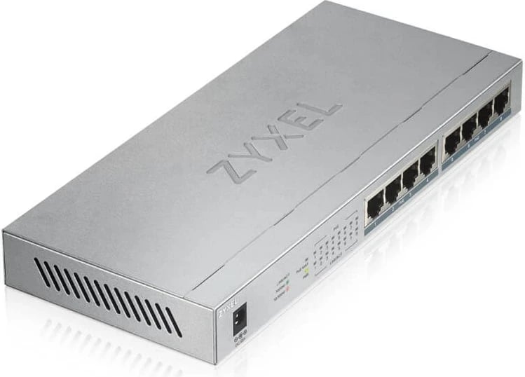 Switch Zyxel GS1008HP, Gigabit Ethernet, PoE, Gri