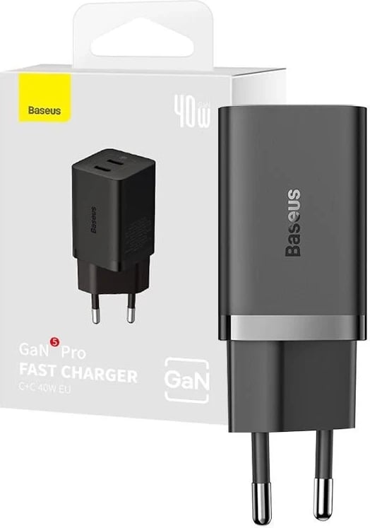 Karikues Baseus GaN5 Pro Fast Charger C+C 40W , i zi