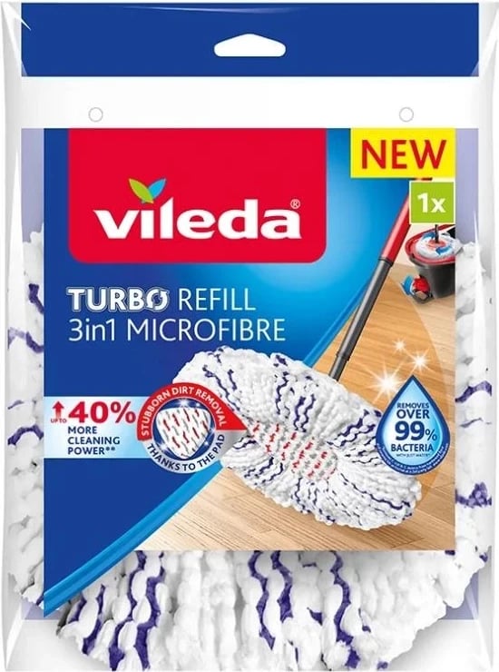 Leckë Vileda Turbo 3in1 Microfiber, e bardhë