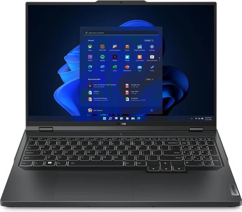 Laptop për Lojëra Lenovo Legion Pro 5, 40.6 cm (16') WQXGA, AMD Ryzen™ 5 7645HX, 16 GB DDR5-RAM, 512 GB SSD, NVIDIA GeForce RTX 4050, Wi-Fi 6, Gri