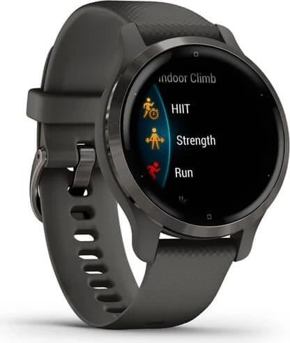 Orë inteligjente Garmin Venu 2S, ngjyrë grafiti dhe e zezë