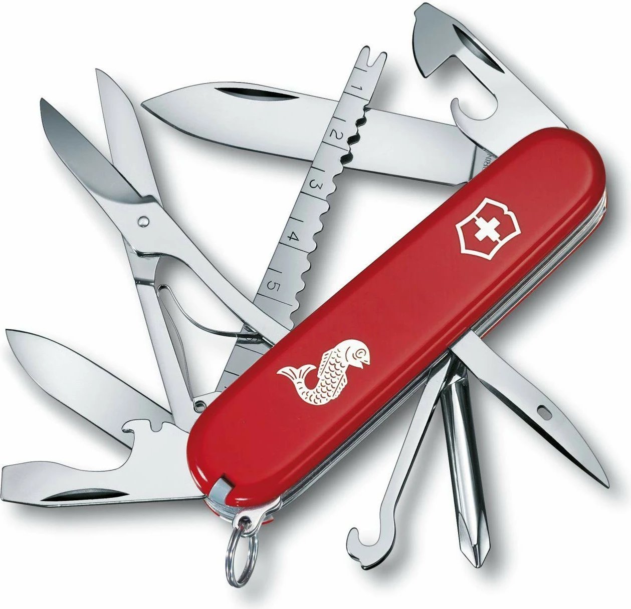 Thikë Swiss Army FISHERMAN (peshkatar), Victorinox, e kuqe