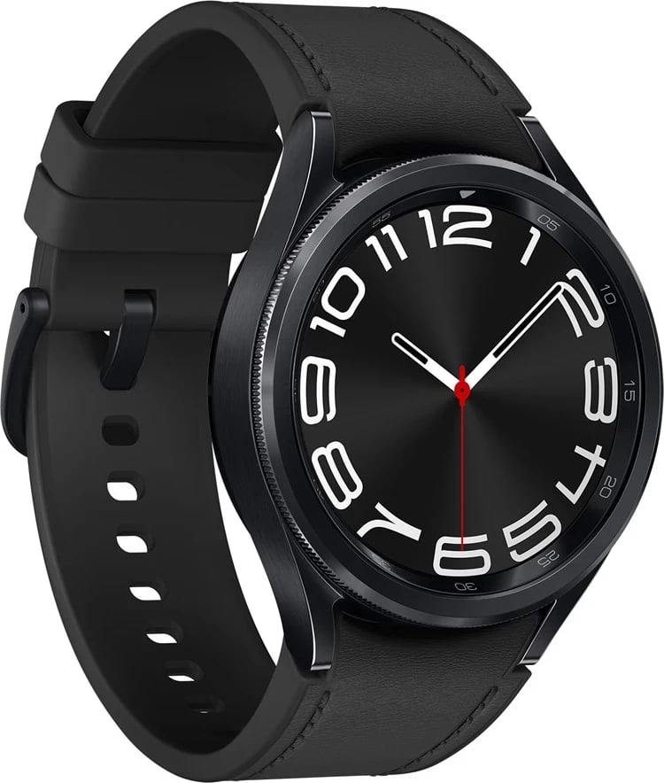 Smartwatch Samsung Galaxy Watch6 Classic 43 mm, me ekran prekës dhe 4G, e zezë