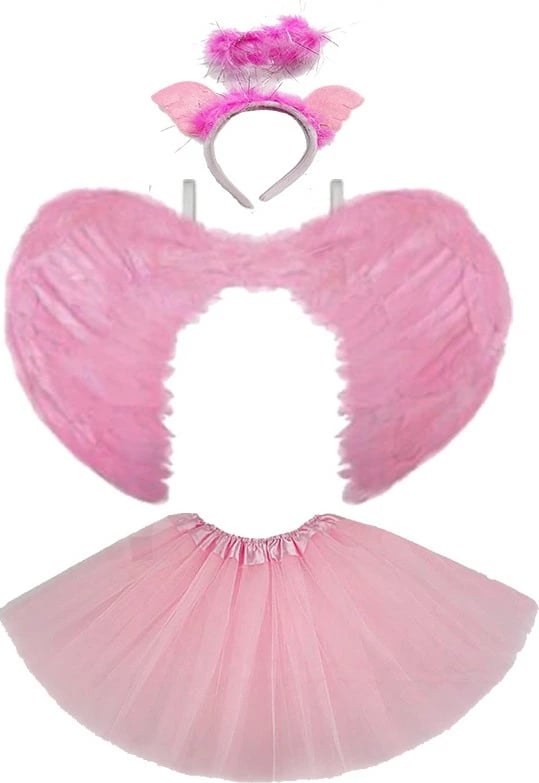 Kostum engjëll për fëmijë K&A, rozë
