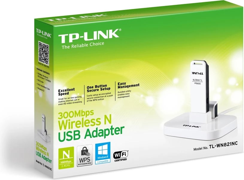 USB WIRELESS TP-LINK TL-WN821NC | 300MBPS 