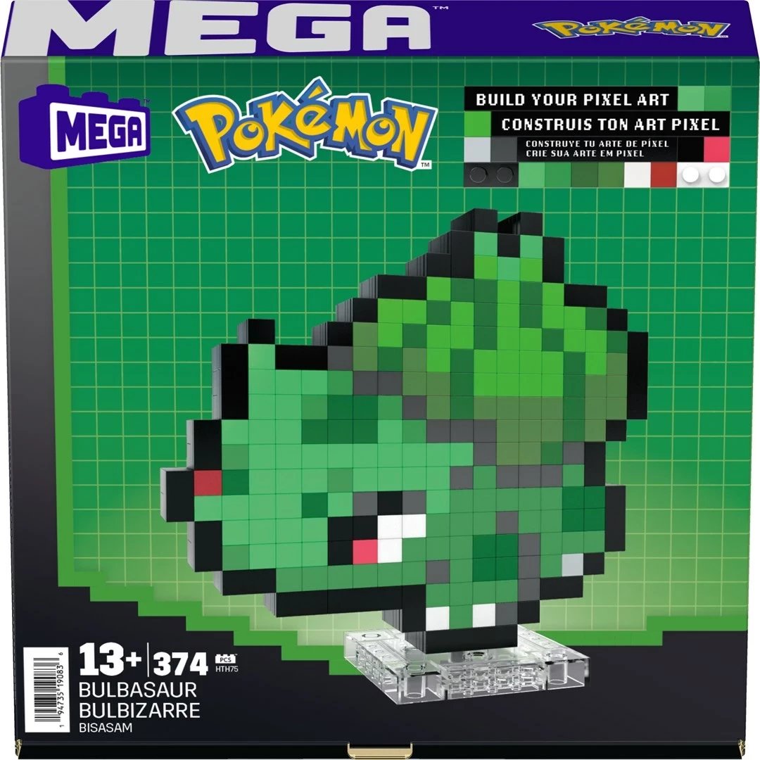 Set ndërtimi MATTEL MEGA Showcase Pokémon Bulbasaur, Plastikë