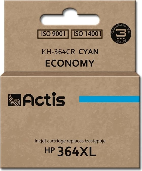 Ngjyrë zëvendësuese Actis KH-364CR ink për printer HP 364XL CB323EE, standard, 12ml, e kaltër