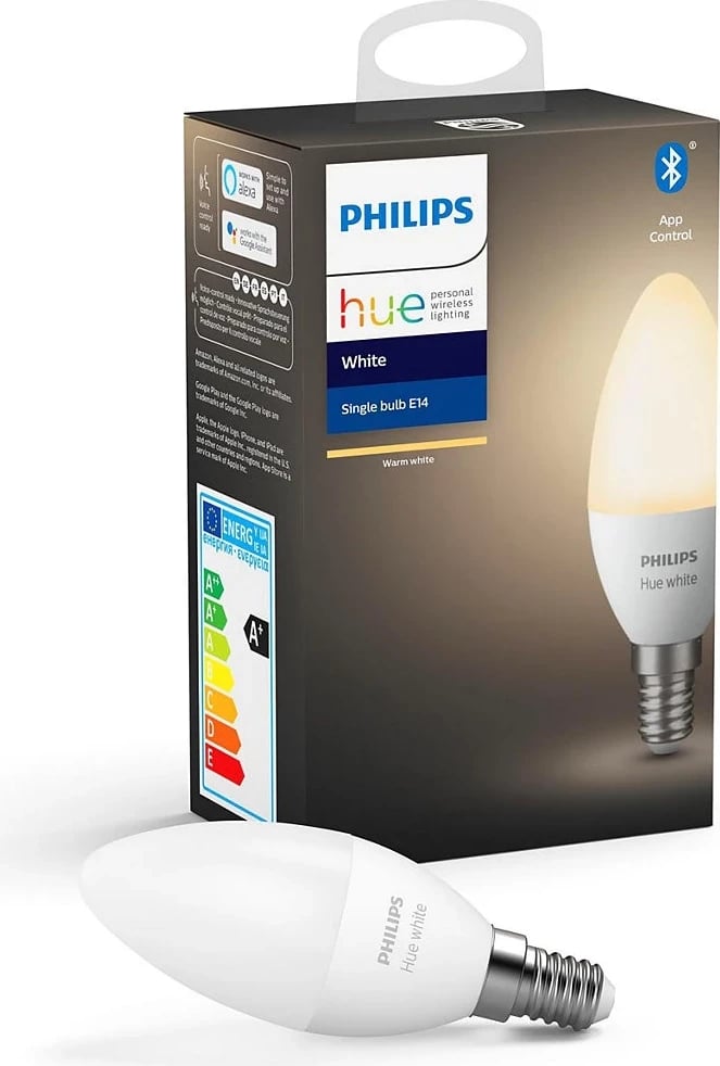 Llambë LED Philips Hue E14 6W BT, ngjyrë e bardhë e ngrohtë