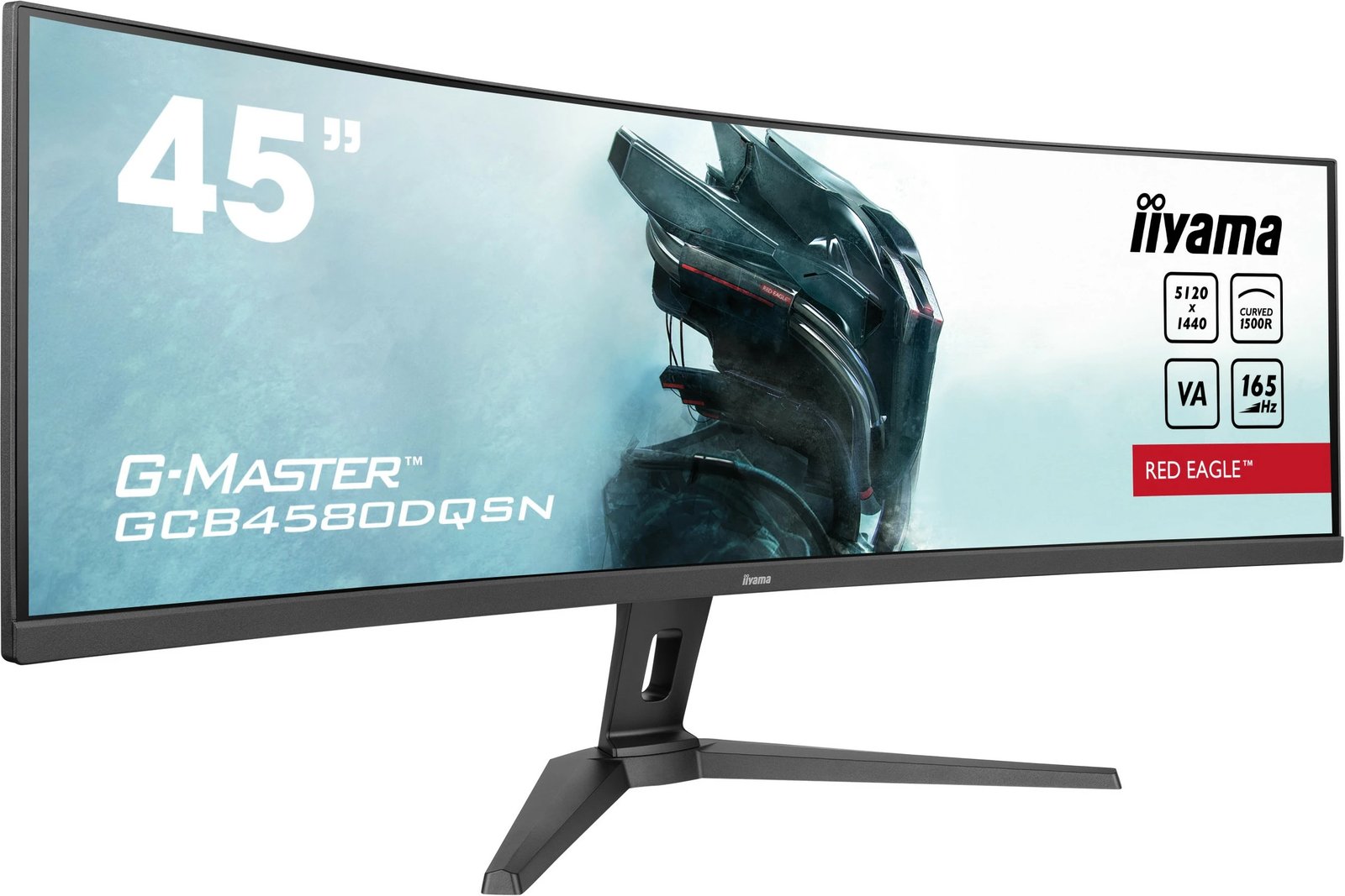 Monitor iiyama G-MASTER RED EAGLE CURVED, 45", Dual QHD, LED, e zezë