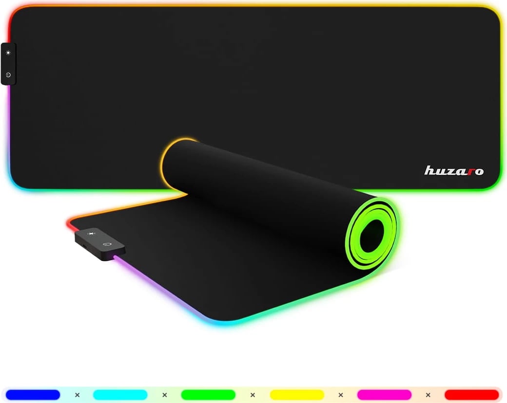 MOUSEPAD GAMING HUZARO HZ-MOUSEPAD RGB | 80X30MM I ZI