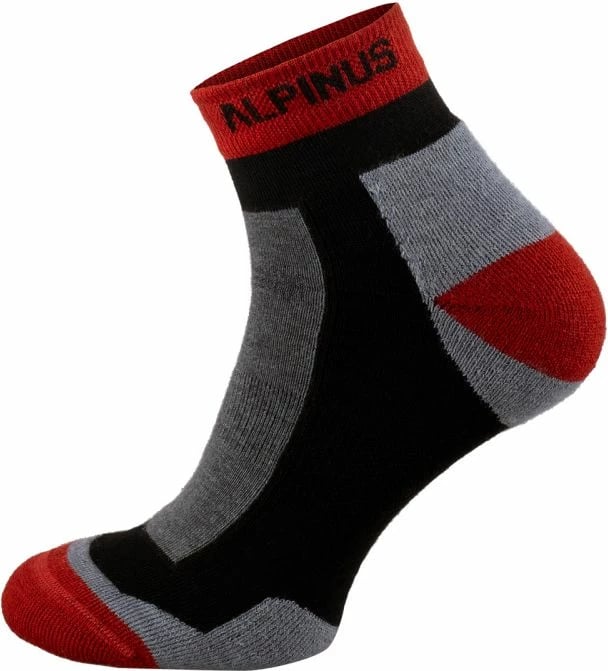 Çorape Alpinus Sveg Low, të kuqe dhe gri