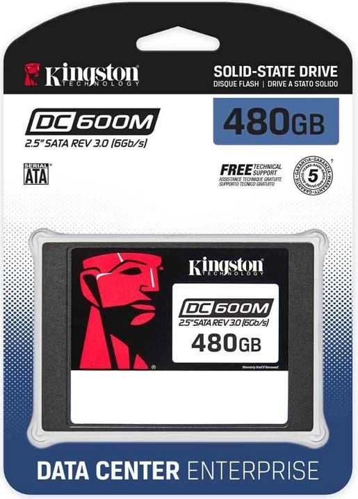 Disk SSD Kingston Technology DC600M, 2.5", serial ATA III 3D, 480GB 
