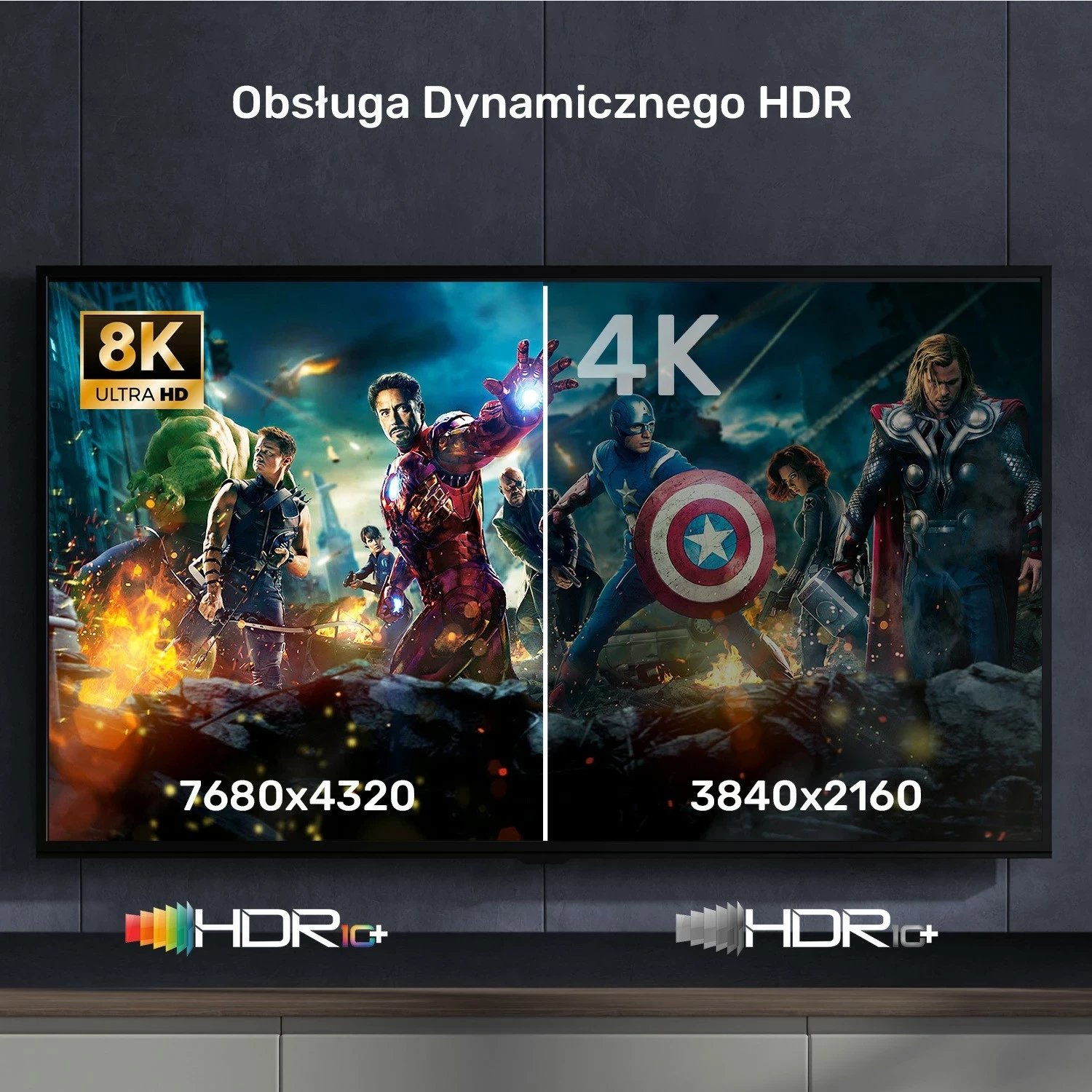 Kabëll HDMI Unitek 2.1 8K 60Hz, 1.5m, zi-argjendtë