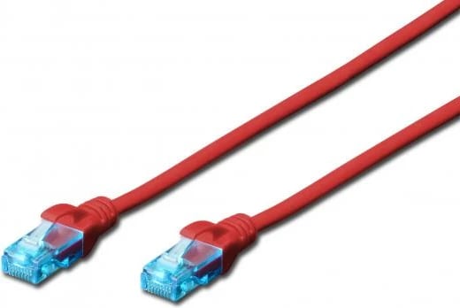 U-UTP Patch Cord 3m CAT 5e, e kuqe