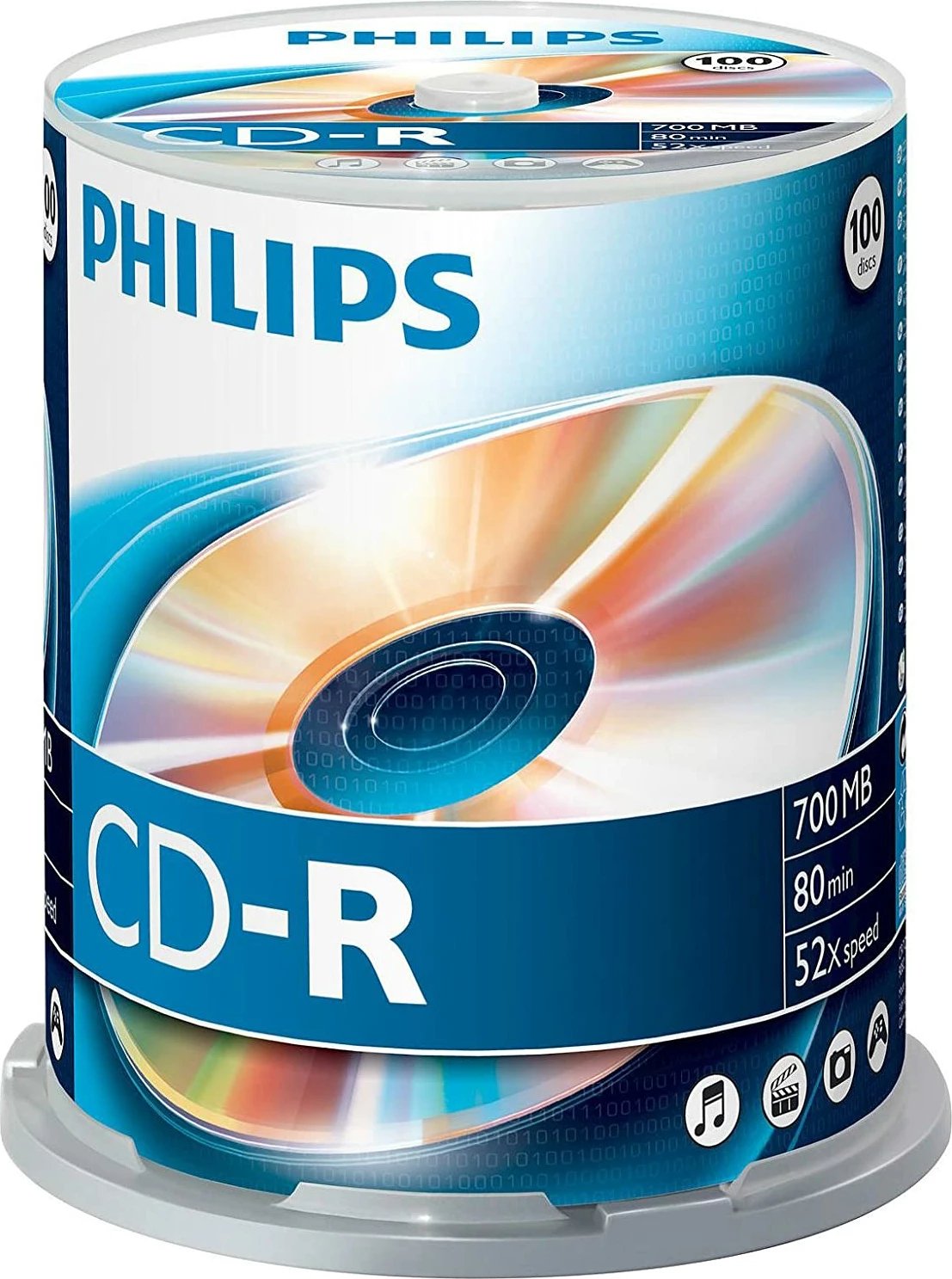 CD-R Philips, 80min, 700MB, 52x SP 100copë