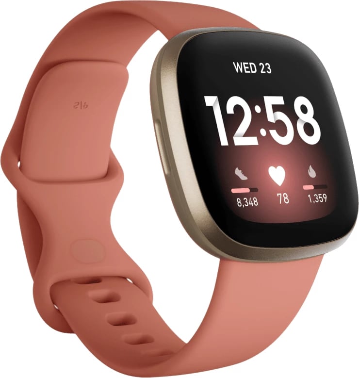 Smartwatch FitBit Versa 3, 1.58", rozë