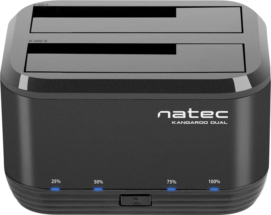 Docking station Natec Kangaroo Dual, USB 3.0, Alumini