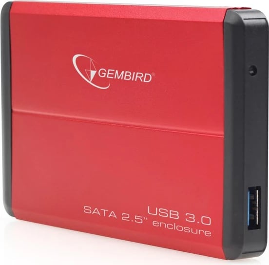 Kuti për disk HDD, Gembird EE2-U3S-2-R, 2.5", e kuqe