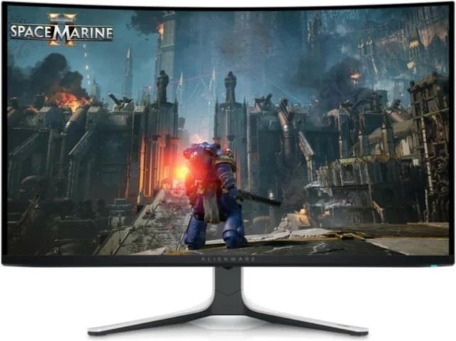 Monitor Dell Alienware AW3225QF, 34 4K QD-OLED, i bardhë-zi