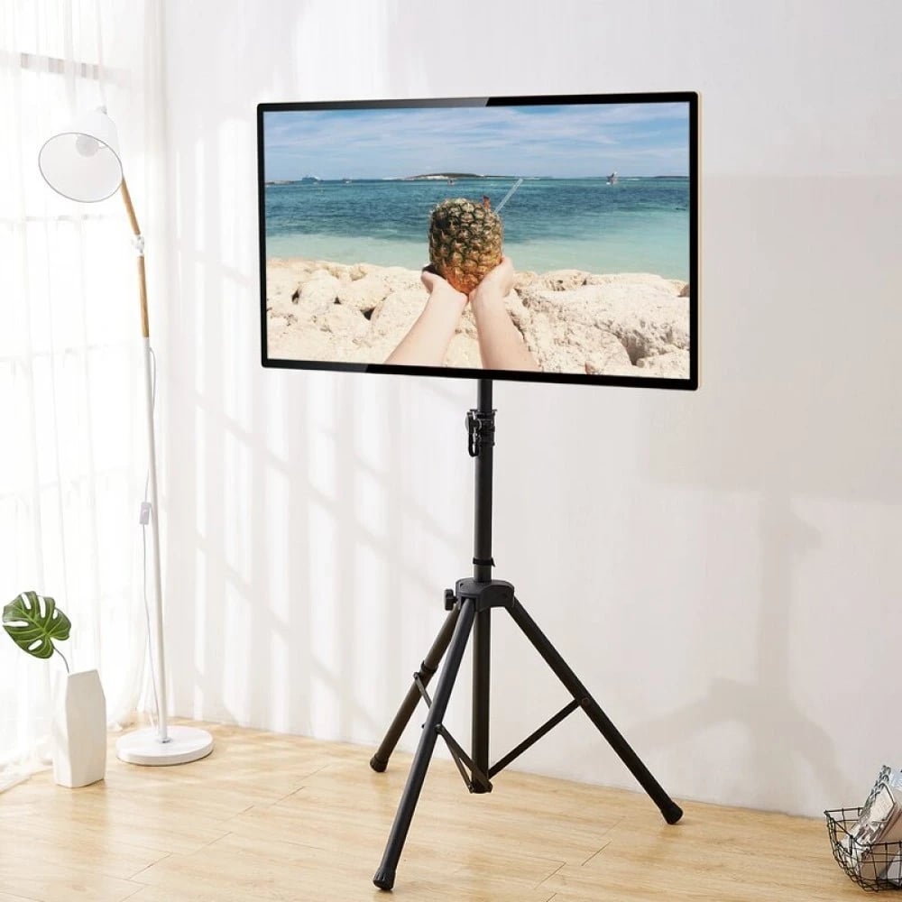 Mbajtës TV Techly 108002, 17-60", 35kg, tripod, i rregullueshëm, ngjyrë e zezë