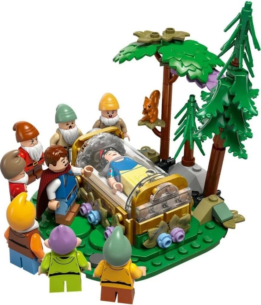 Konstruksion LEGO Disney 43242 Chatka Królewny Śnieżki dhe shtatë xhuxhëve