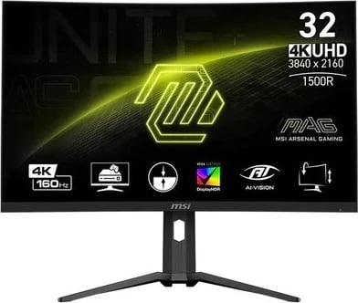 Monitor MSI MAG 321CUP, 31,5'', VA, 4K, 1ms, 160Hz, i zi