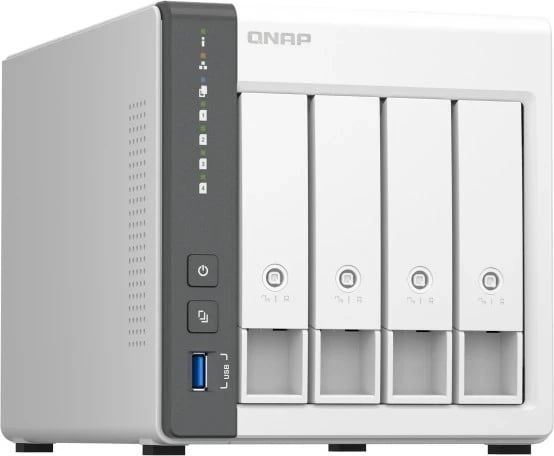 NAS Qnap TS-433, 4GB RAM, 4 disqe, bardhë