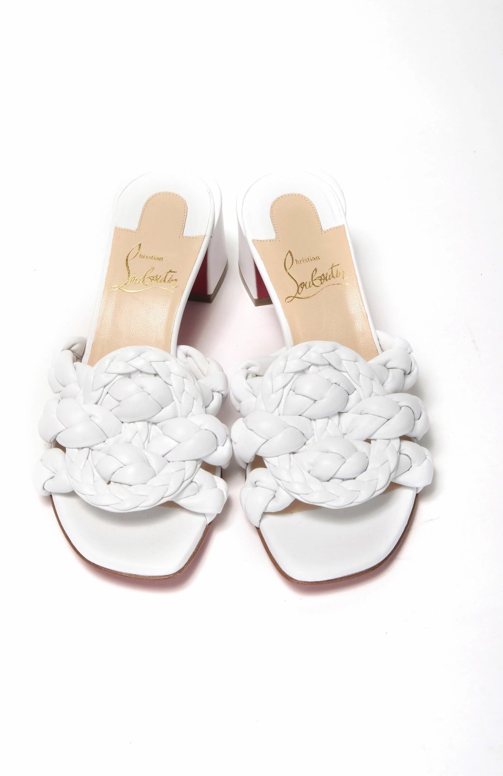 Sandale Christian Louboutin, femra, të bardha