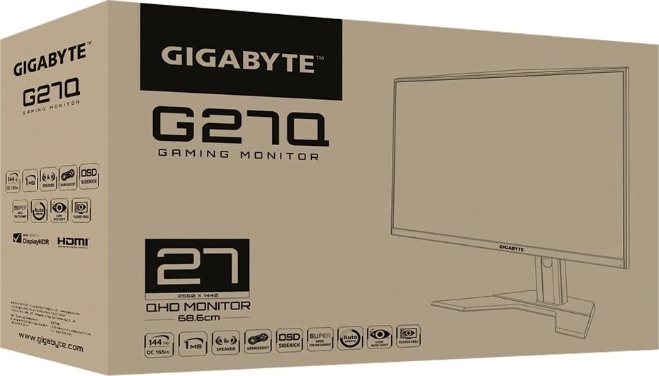 Monitor Gigabyte G27Q, 27", 144Hz, i zi 