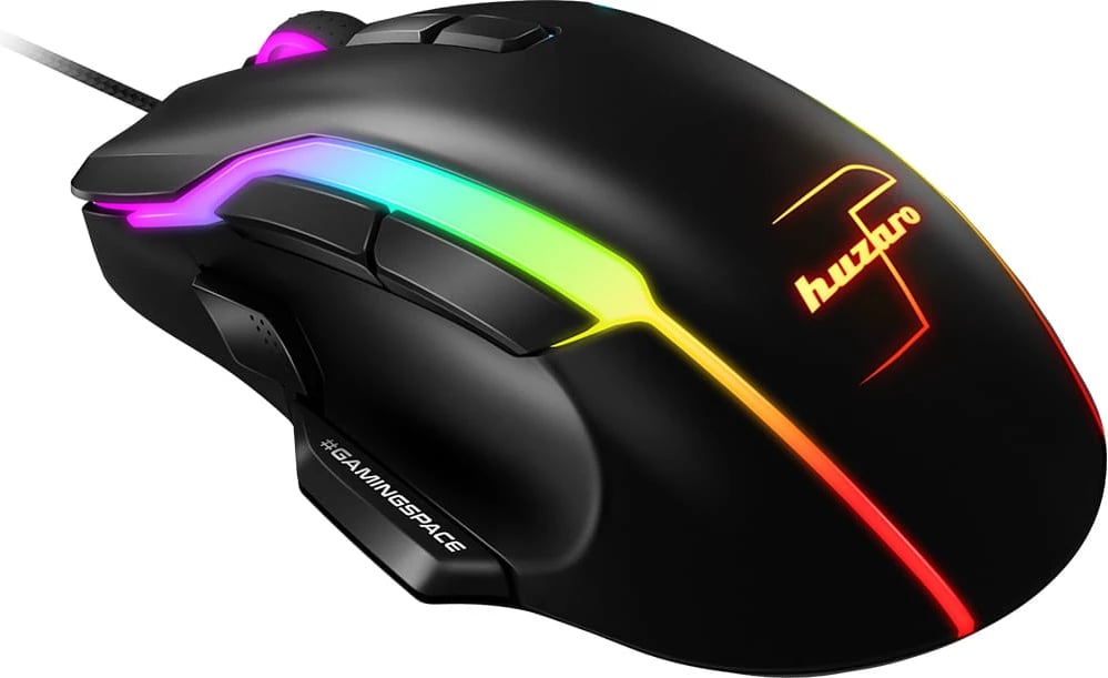 MOUSE GAMING HUZARO HZ-SHOT 3.0 | 9D 12000DPI RGB  I ZI