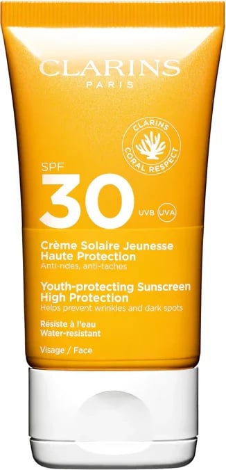 Krem kundër diellit Clarins Youth-protecting Sunscreen High Protection SPF 30, 50ml