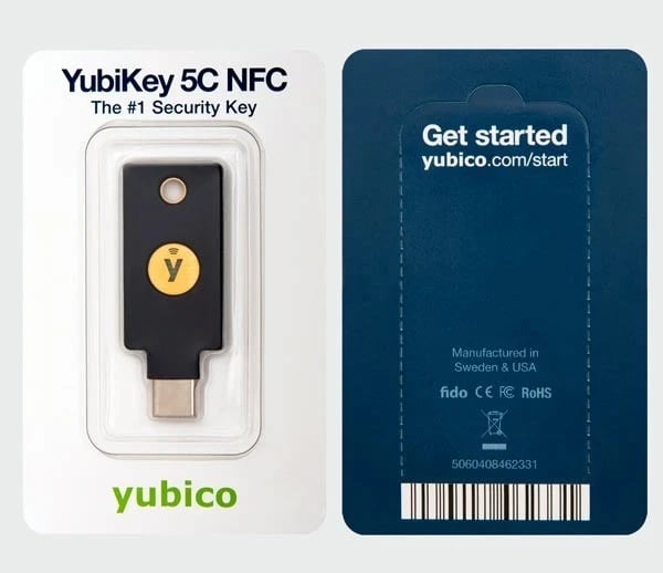 Çelësi i sigurisë Yubico, YubiKey 5C NFC, i zi