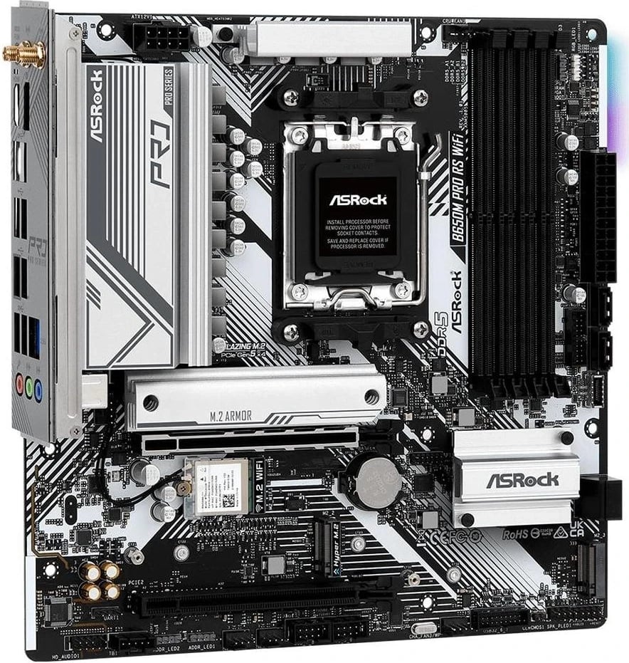 Pllakë amë ASRock B650M Pro RS WiFi, Socket AM5, micro-ATX