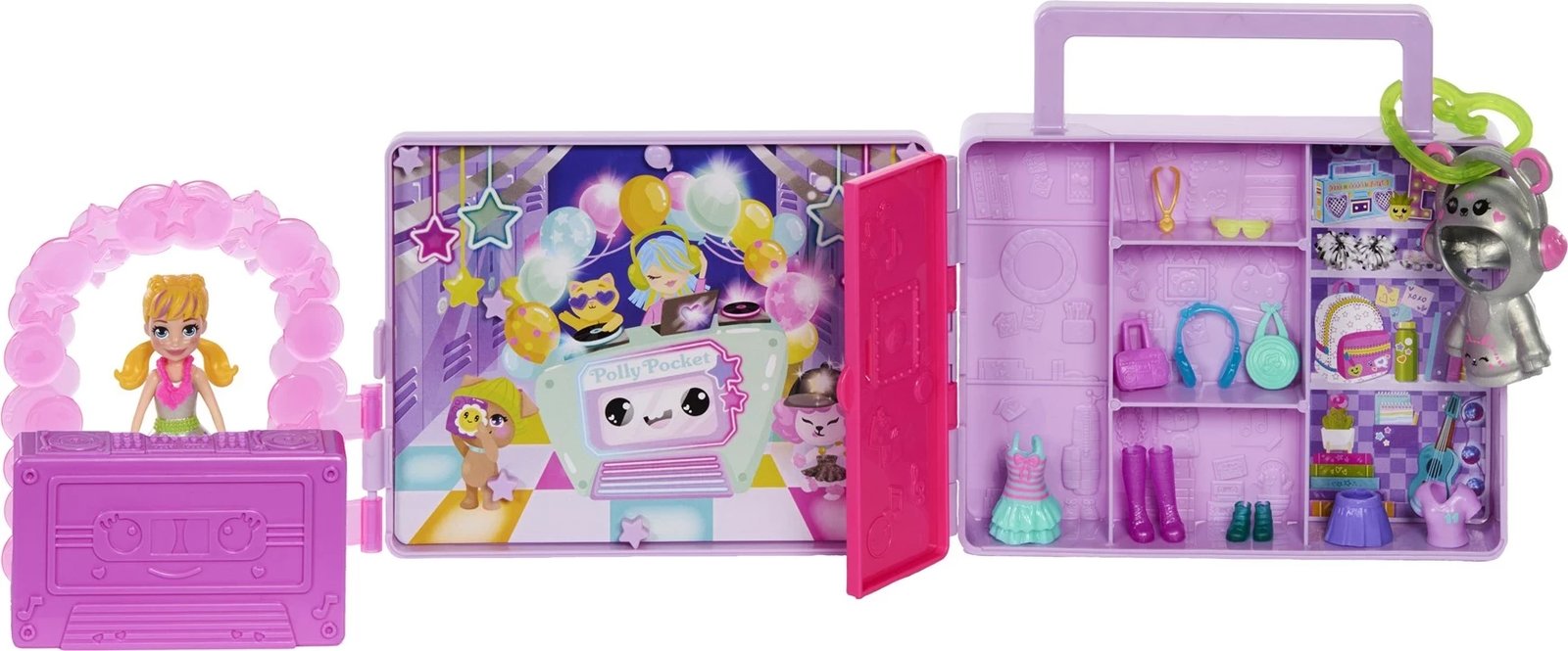 Set lojërash Polly Pocket Disco Dance Fashion Reveal, MATTEL, shumëngjyrësh