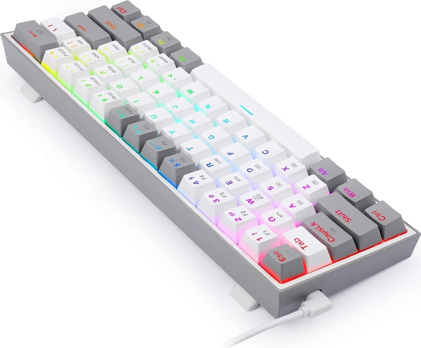 Tastierë mekanike Redragon K616 Fizz PRO, RGB, wireless/wired, white-grey