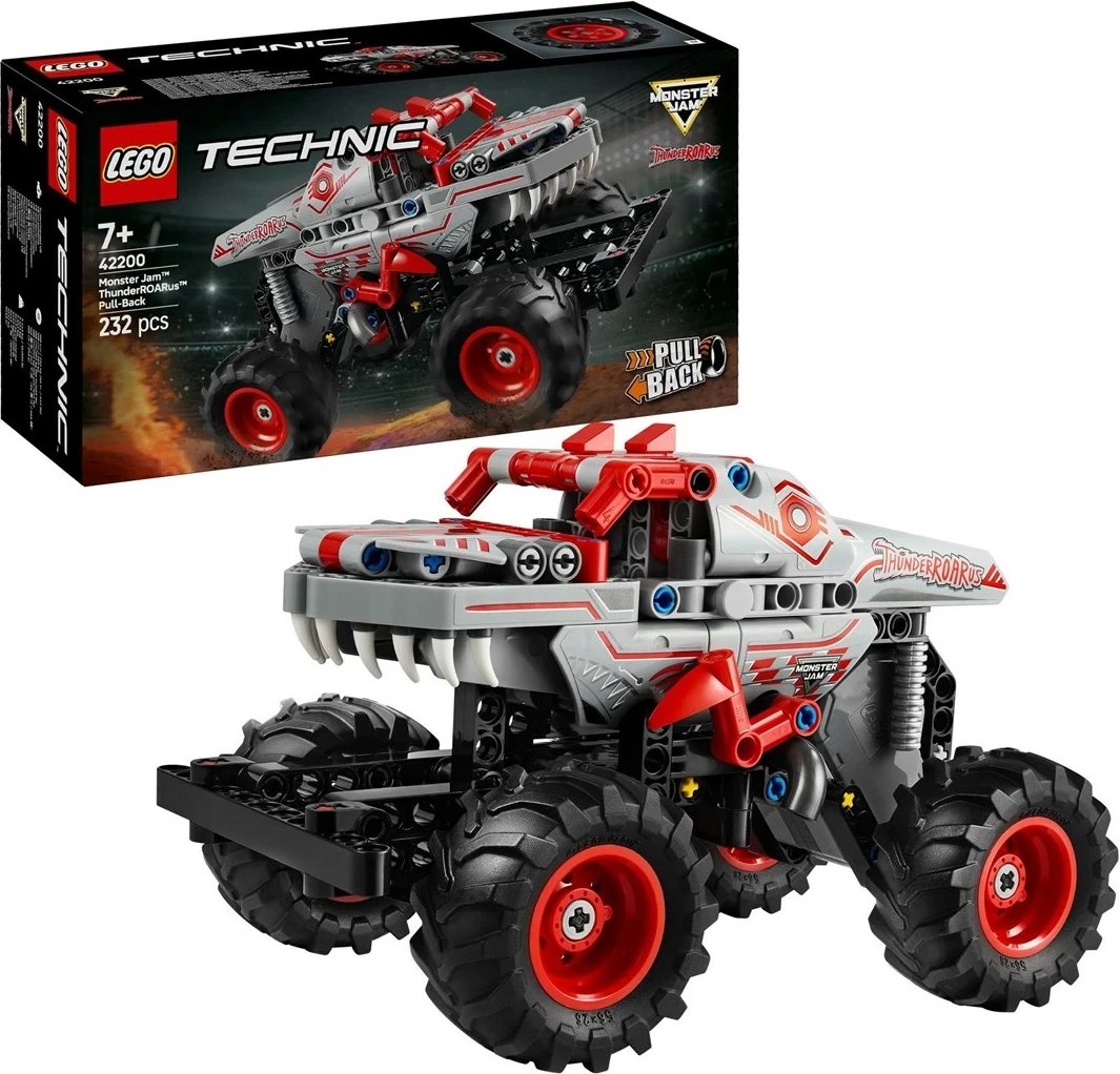 Lego Technic 42200, Set me mekanizëm tërheqës, për fëmijë 7+ vjeç, Gri dhe Kuqe