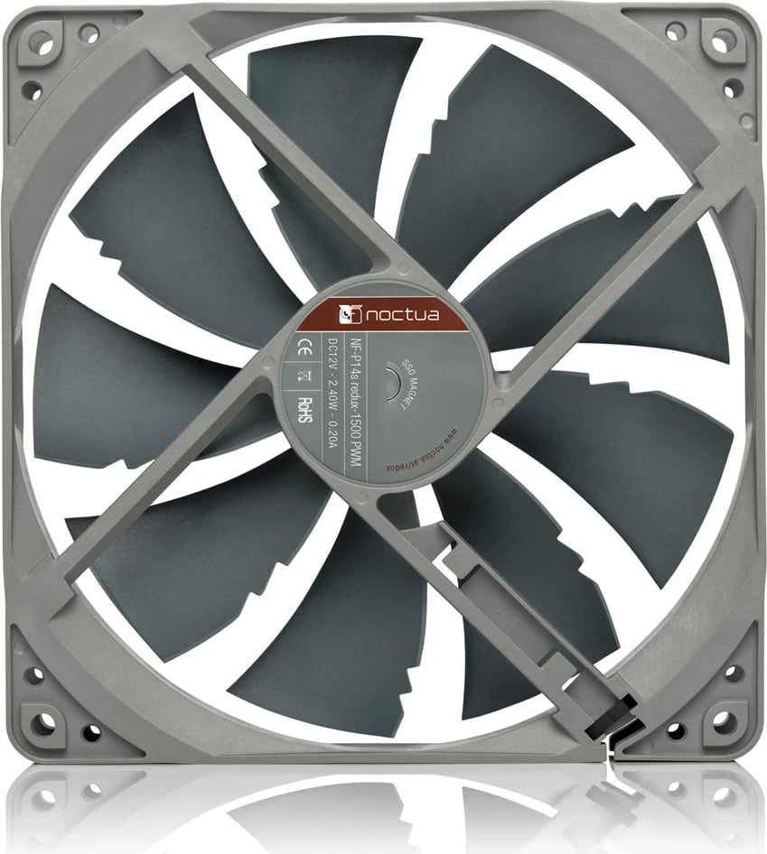 Ftohës Noctua NF-P14S REDUX-1500 PWM, 14cm, hiri 