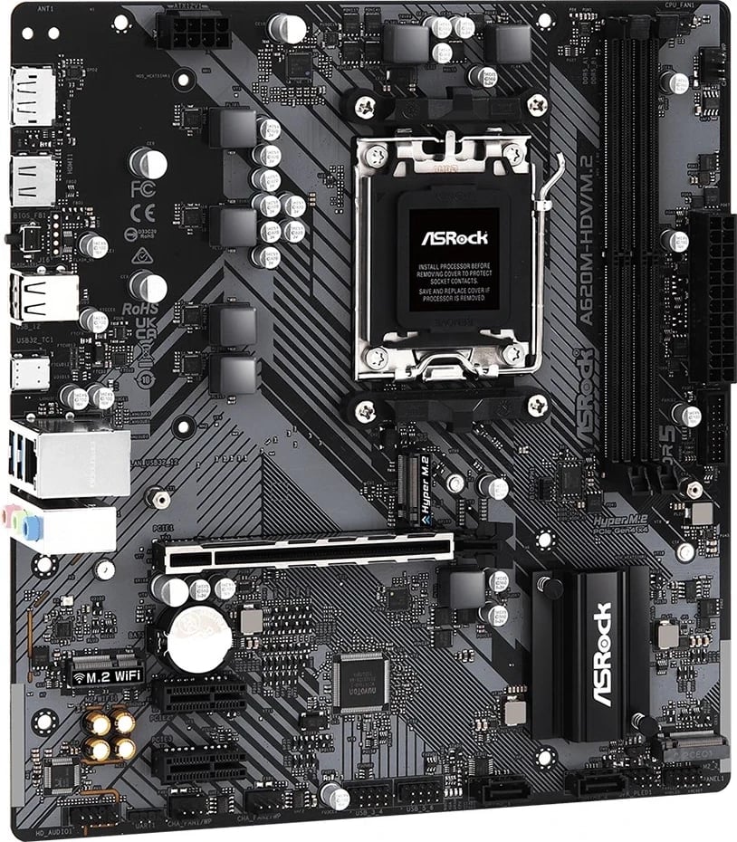 Pllakë amë Asrock A620M-HDV/M.2, AMD A620, Socket AM5, micro ATX