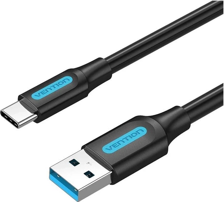 Kabëll USB 3.0 A në USB-C Vention, 3A, 2m, i zi