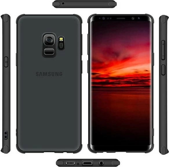 Mbështjellës telefoni Megafox Teknoloji Galaxy S9, i zi