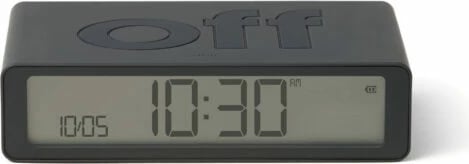 Orë me alarm Lexon Flip+ Classic LR150N0, LCD, USB-C, e zezë