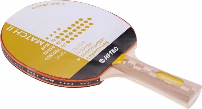 Raketë Ping Pong Hi-Tec për të gjithë, e zezë dhe e verdhë